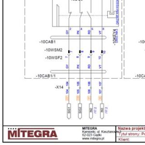 Schemat automatyki i sterowania układu produkcyjnego