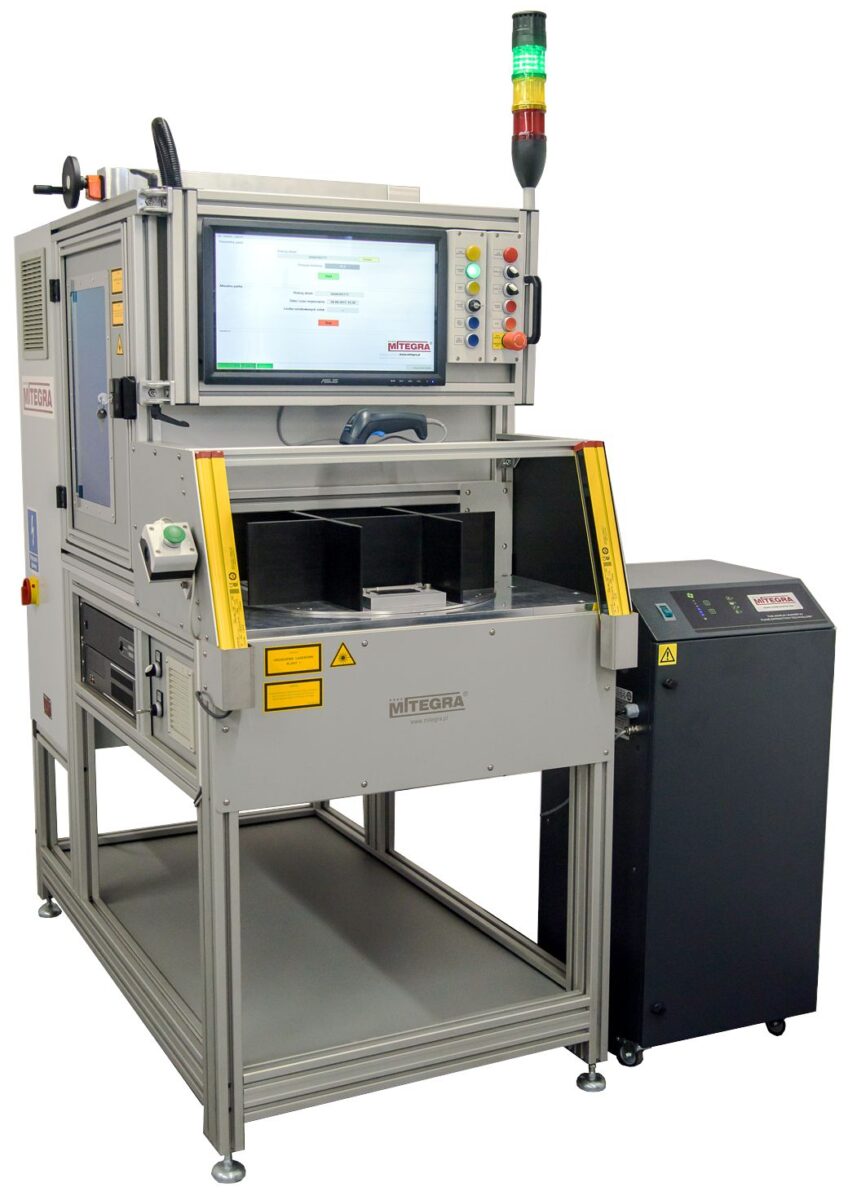 Stanowisko laserowe ze stołem obrotowym – Mitegra Fiber MIK-OBR